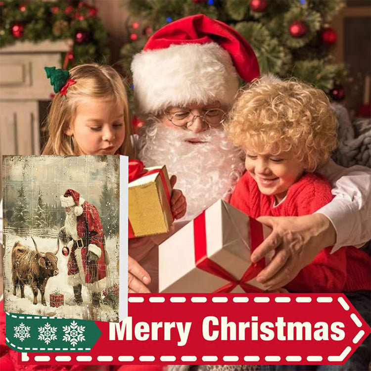 🎄Christmas Sale 50% OFF🎉Advent Calendar with Highland Cow Design